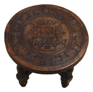 1960s Angel Pazmino Style Tooled Leather Side Table