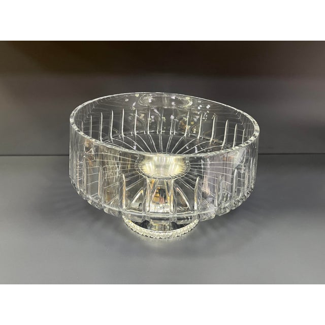 Boho Chic Decorative Brass and Cut Glass Bowl For Sale - Image 3 of 11