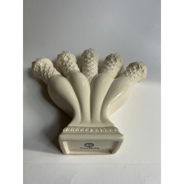 Vintage Palin Thorley Five Finger Cream Porcelain Vase For Sale - Image 15 of 18