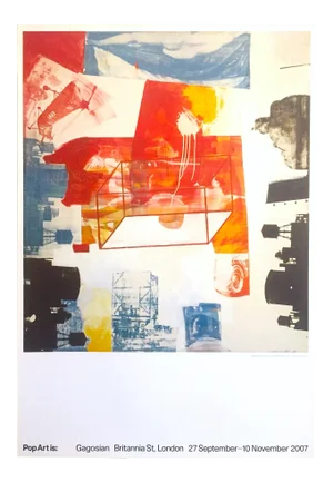 Robert Rauschenberg Lmtd Edtn Lithograph Print Gagosian Gallery Pop Art Exhibition Poster " Transom " 1963
