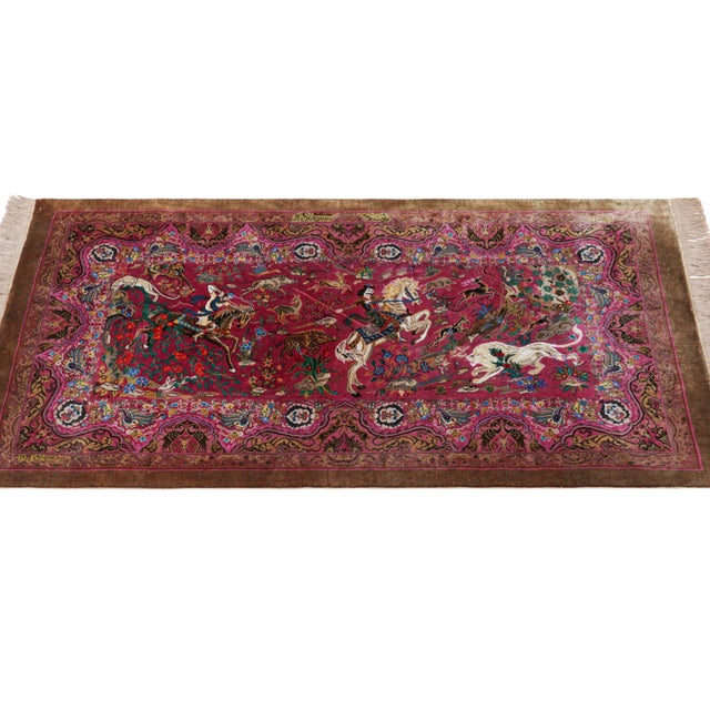 2010s Rug & Kilim’s Modern Classics Pictorial Rug in Red, Brown, Pink Tones For Sale - Image 5 of 8