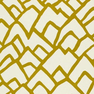 Sample - Schumacher Zimba Fabric in Soft Chartreuse For Sale