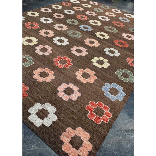 Early 21st Century Turkish Kilim Oriental Handmade Flatweave 9'6" x 12'9" #18661 For Sale - Image 5 of 8