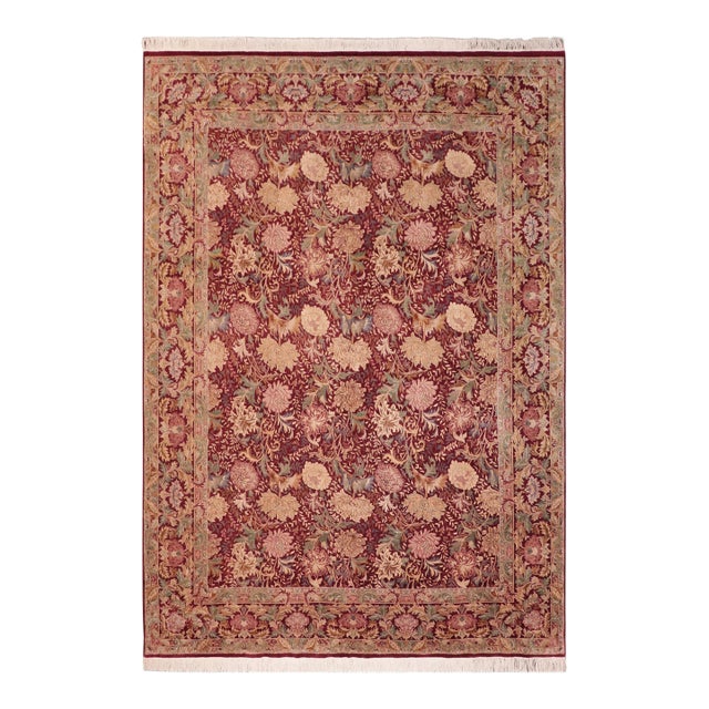 Elegant Pak-Persian Red/Brown Wool Rug - 8'0'' X 10'2'' For Sale
