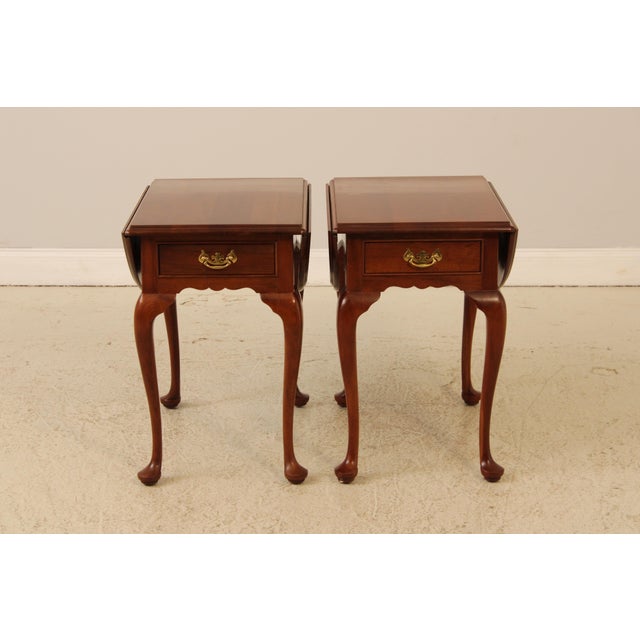 Age: C.1997 Details: Finish no.6 Solid Cherry Dovetailed Drawer Construction High Quality Construction Queen Anne Legs &...