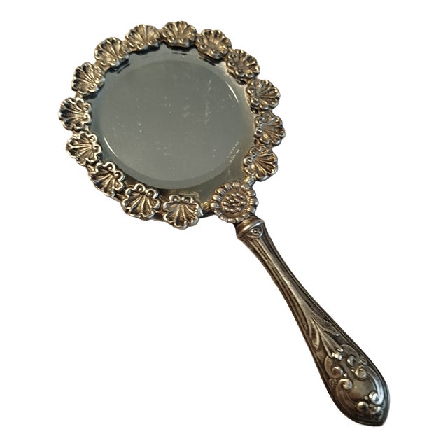 Silver Hand Mirror, 1930s For Sale
