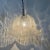 Mid-Century Bell-Shaped Ice Glass and Chrome Pendant Light, 1970s For Sale - Image 12 of 18