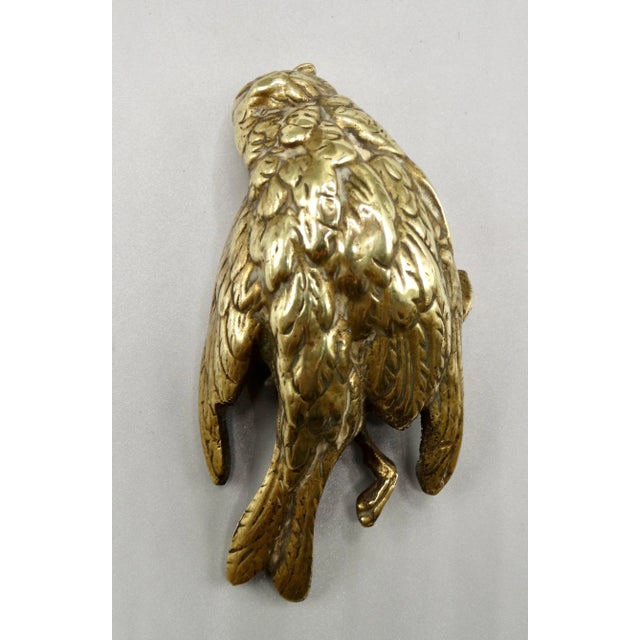 French French Gilt Bronze Sparrow Bird Sculpture Paperweight Attributed to Comoléra For Sale - Image 3 of 8