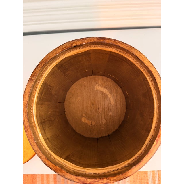 Vintage Vietri Italian Pineapple Giltwood Ice Bucket With Removable Metal Liner For Sale In Charleston - Image 6 of 9