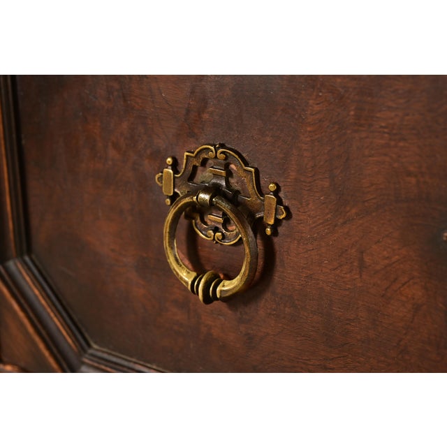 Berkey & Gay Style Antique English Jacobean Carved Walnut Dresser, Circa 1920s For Sale - Image 9 of 17