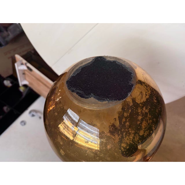 Amber Mercury Glass Decorative Bowl For Sale - Image 11 of 12