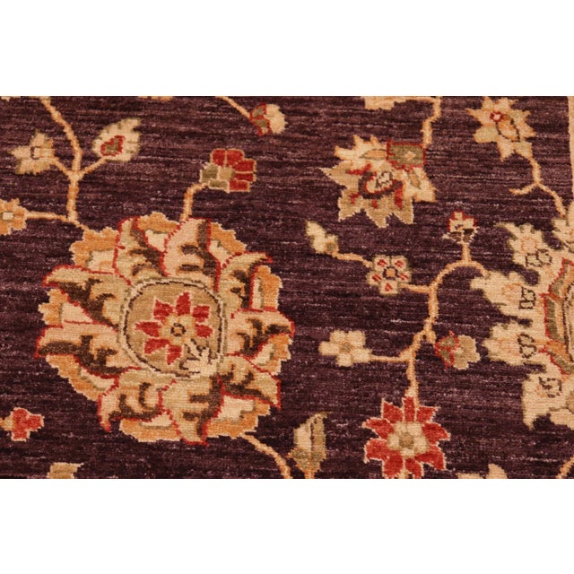 Boho Chic Ziegler Purple Beige Hand-Knotted Wool Rug - 8'2'' X 10'7'' For Sale In New York - Image 6 of 8
