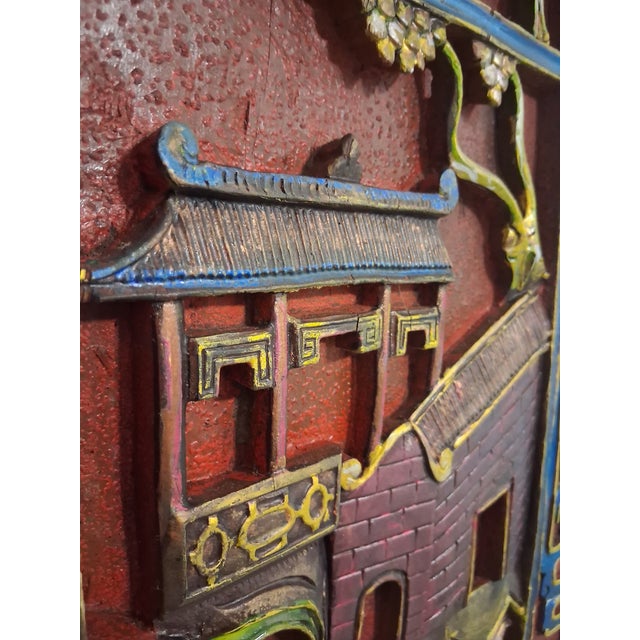 Wood Intervention No, 5 "The Sovereign Horizon" - Antique Masterwork Relief (24x17) For Sale - Image 7 of 11