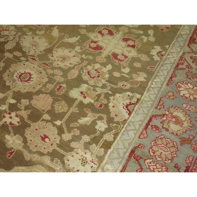 Zabihi Collection Oversize Indian Antique Agra Carpet For Sale - Image 12 of 12