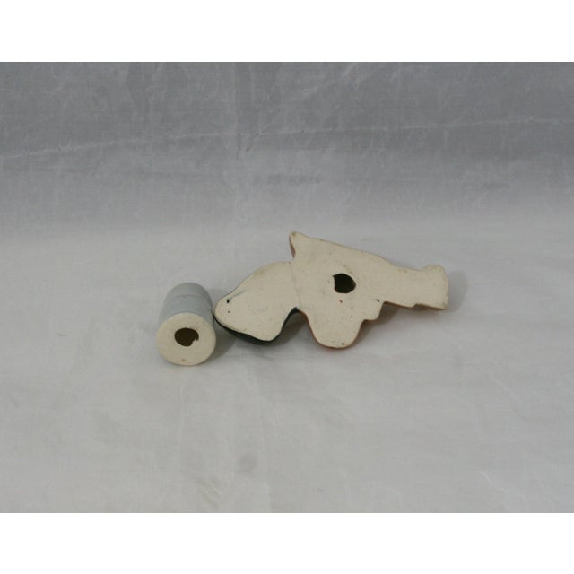 Ceramic Mid 19th Century Ceramic Go-With Salt & Pepper Shakers Revolver & Bullet For Sale - Image 7 of 7