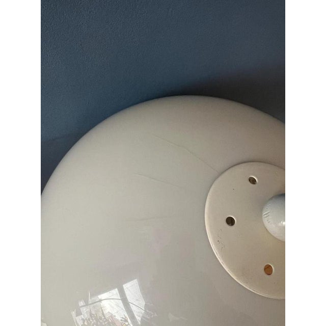 Vintage Space Age White Mushroom Table Lamp from Dijkstra For Sale - Image 10 of 11