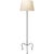 Traditional J. Randall Powers by Visual Comfort Signature Albert Petite Tri-Leg Floor Lamp in Aged Iron with Silk Box Pleat Shade For Sale - Image 3 of 3