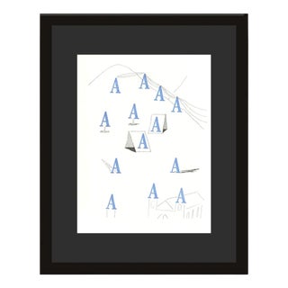 David Hockney, A from Hockneys Alphabet, Lithograph, Framed For Sale