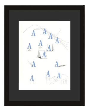 David Hockney, A from Hockneys Alphabet, Lithograph, Framed