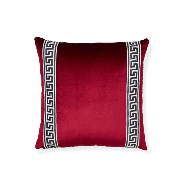 Not Yet Made - Made To Order Schumacher Venetian Silk Velvet Pillow in Port Red For Sale - Image 5 of 5