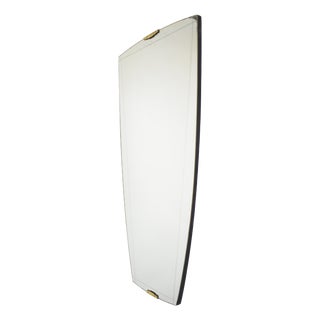 Vintage Mirror with Brass Clasps, 1950s For Sale
