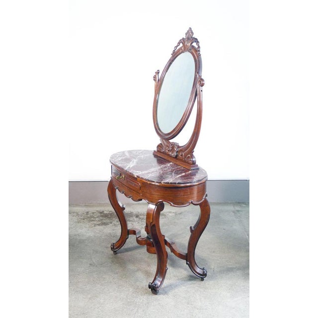 Brown Charles X Console with Mirror For Sale - Image 8 of 14