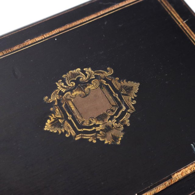 19th Century Sewing Box in Ebony Veneer For Sale - Image 9 of 15
