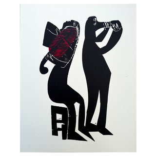 Hap Grieshaber, Composition, 1966, Woodblock Print For Sale
