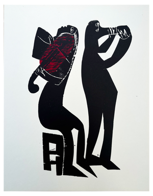 Hap Grieshaber, Composition, 1966, Woodblock Print