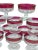Mid 20th Century Vintage Indiana Glass Kings Crown Cranberry Champagne Sherbet Glasses- A Set of 12 For Sale - Image 5 of 11