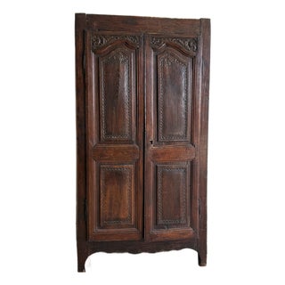 18th c. French Oak Cabinet For Sale