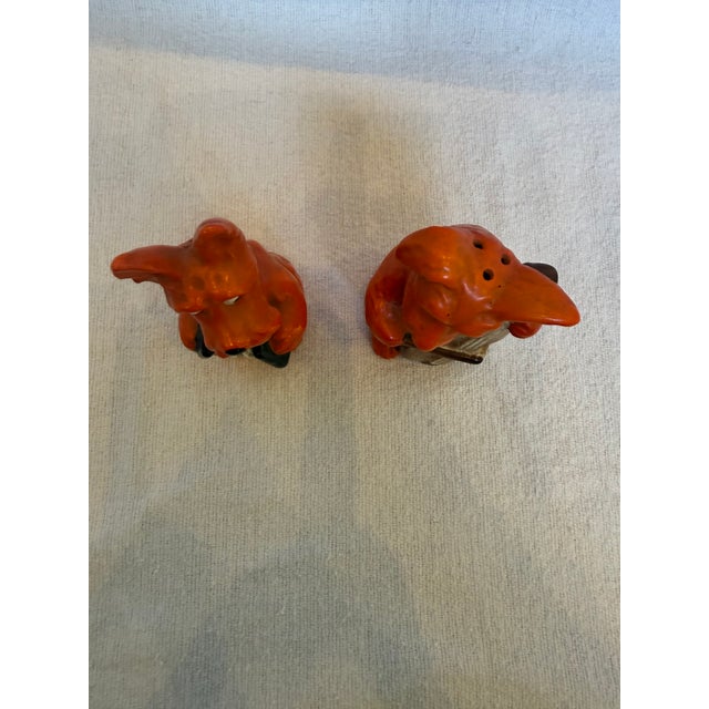 Orange Wooden Salt & Pepper Shakers For Sale - Image 9 of 9