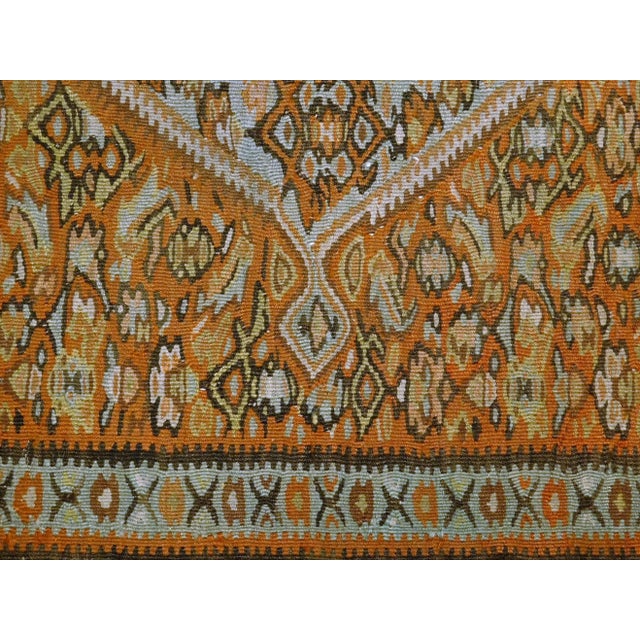 Persian 1920s Antique Persian Senneh Kilim Flatweave. 4'x 5'10" For Sale - Image 3 of 13