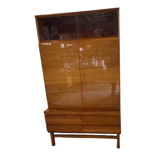 Vintage Two-Door Closet with Glass, 1970s For Sale