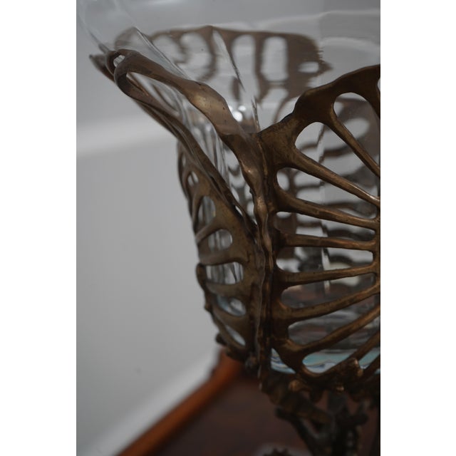 Italian 1990s Castilian Bronze & Porcelain Seahorse Design Center Piece For Sale - Image 3 of 15
