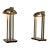Relux Milano Chrome + Brass 1970's Table Lamps, Pair For Sale
