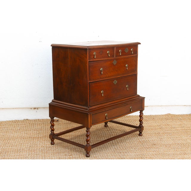Antique English William & May Chest on Stand For Sale - Image 11 of 15