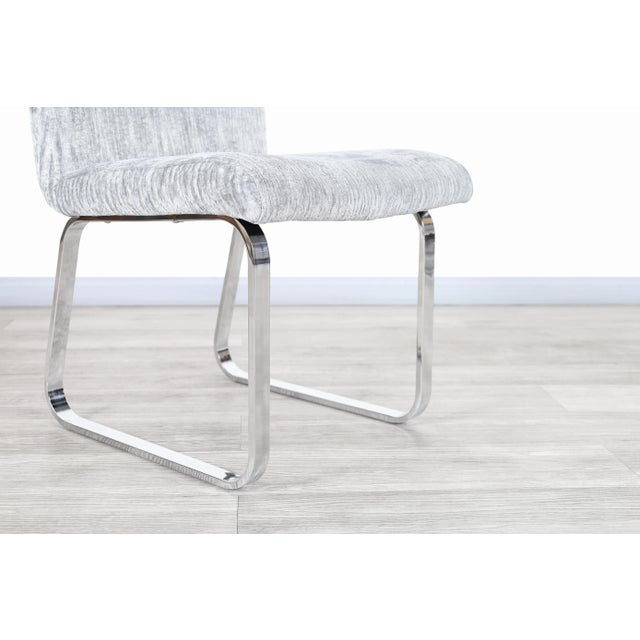 Metal Vintage Chrome Dining Chairs by Design Institute of America For Sale - Image 7 of 7
