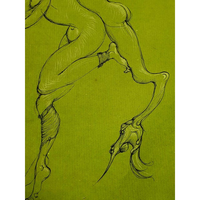 Chartreuse Satyr Lithograph by Leonor Fini, 1982 For Sale - Image 8 of 9
