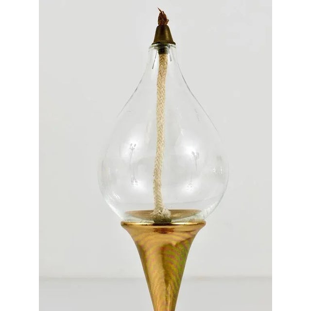 1970s Mid-Century Brass Oil Lamp Candleholder by Freddie Andersen, Denmark, 1970s For Sale - Image 5 of 7
