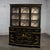 Mid 20th Century Mid-20th Century Chinoiserie Breakfront China Cabinet or Drop Front Secretary Bookcase Black Lacquer & Hand Painted Details For Sale - Image 5 of 18