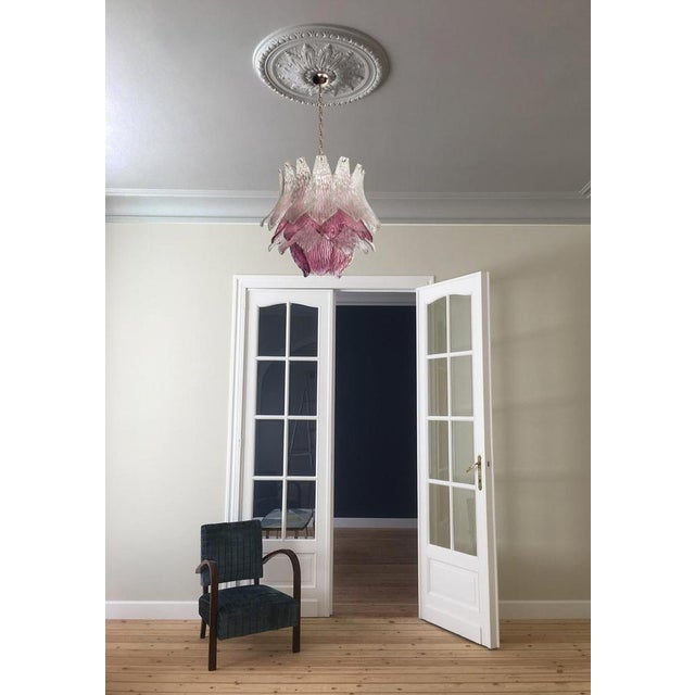 Italian Murano Pendant Transparent and Amethyst Glasses, Set of 2 For Sale - Image 9 of 16