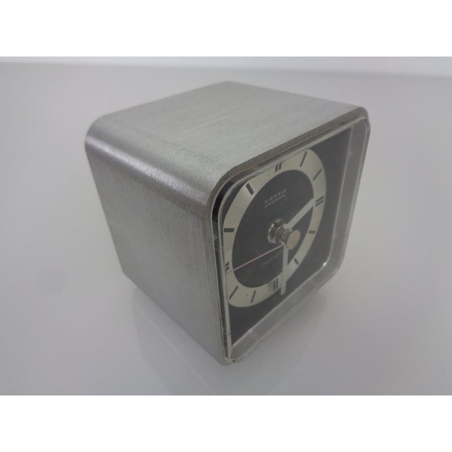 Metal Chronoquarz Table Clock by Kienzle Design for Kienzle International, Germany, 1960s For Sale - Image 7 of 18