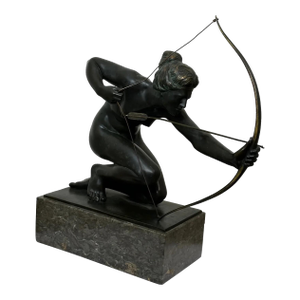 Neoclassical Mythology Bronze Sculpture Diana the Huntress Christies Provenance