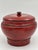 Red Antique Chinese Red Lacquered Round Wood Box Rice Bucket With Lid For Sale - Image 8 of 11