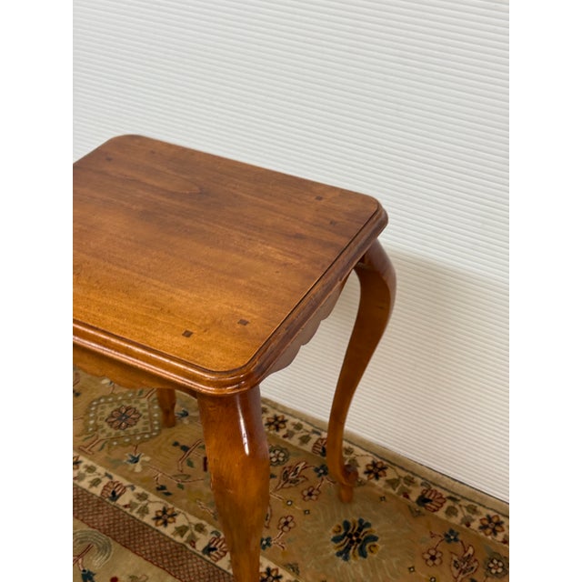 French Country Pine Wood Side Table For Sale - Image 11 of 12