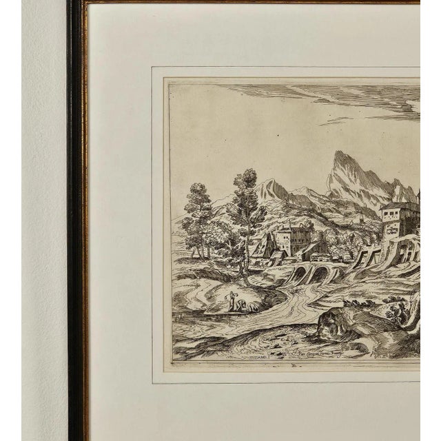 Realism Old Master Engraving After Titian, Italy Circa 1750 For Sale - Image 3 of 6