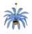 Mid-Century Modern Palm Leaves Chandelier in Light Blue Murano Glass and Brass, 1970 For Sale - Image 6 of 9