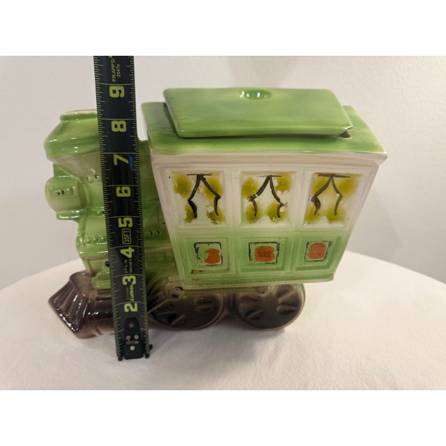 1950s Maurice of California Green & White Ceramic Train Cookie Jar For Sale - Image 12 of 12