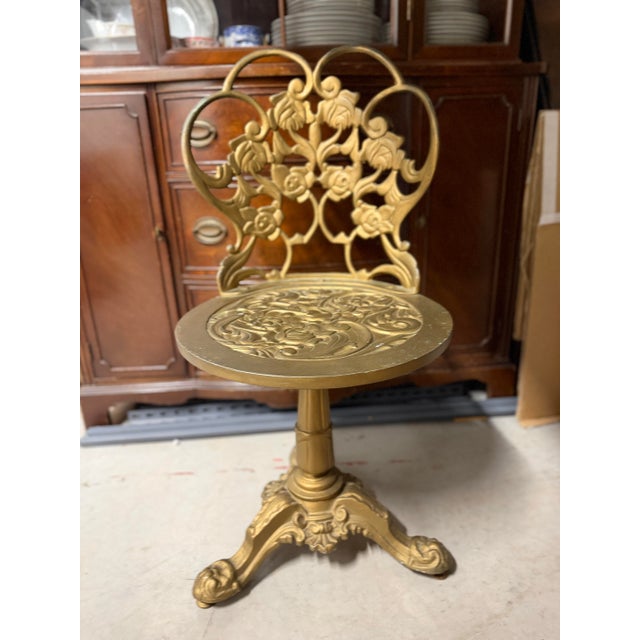 Kessler Cast Iron Ornate Boudoir Vanity Pivoting Chairs For Sale In Jacksonville, FL - Image 6 of 11